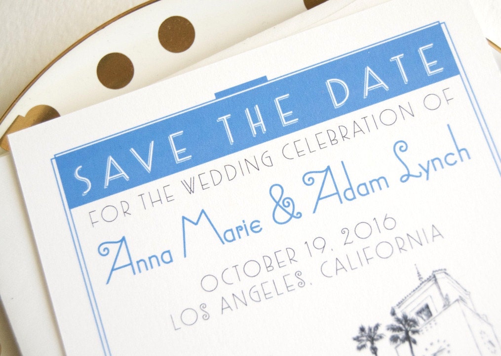 Los Angeles Union Station, Train Station, Los Angeles Save the Date Cards (set of 25 cards)